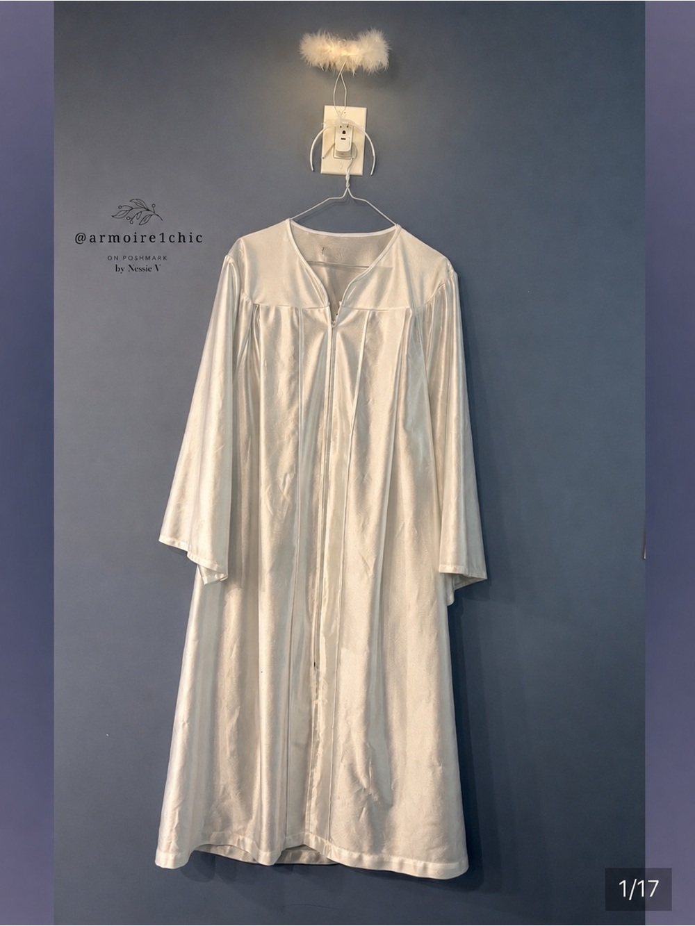ANGEL COSTUME | White Gown and Halo Headband | Unisex Size OS